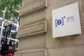 Sao Paulo, Brazil - 01.28.23: facade of old B3 Bovespa stock exchange building, with company logo