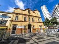 Street in front of the Church of Sao Goncalo, in Joao Mendes Square, downtown Sao Paulo, SP