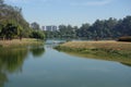 Sao Paulo/Brazil: ibirapuera park lake Royalty Free Stock Photo