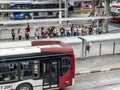 Bus and passenger movement of the Bandeira Bus Terminal