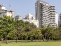 People enjoy for their leisure in the People's Park (Parque do Povo)