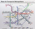 Sao Paulo Metro and Train Map