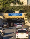 Vehicular traffic at the entrance to the Ayrton Senna road complex Royalty Free Stock Photo