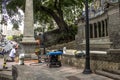 Work to clean vandalism graffiti, waterproof and restore the Obelisco da Memoria