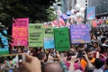 Sao Paulo/Sao Paulo/Brazil - may 15 2019 popular political manifestation against lack of budget on education affecting