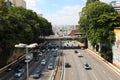 SAO PAULO, BRAZIL - MAY 9, 2019: view from Rua Galvao Bueno street in Liberdade district, Sao Paulo