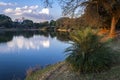 Viwe fo lake inside of Ibirapuera pakr, south side of Sao Paulo