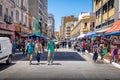 25 de Marco Street, popular shopping street in downtown Sao Paulo - Sao Paulo, Brazil Royalty Free Stock Photo