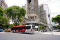 SAO PAULO, BRAZIL - NOVEMBER 29, 2022: Cityscape of Sao Paulo with Edificio Italia also known as Circolo Italiano in the Republica