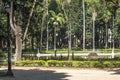 People on Luz Public Park in downtowns Sao Paulo. This is the city's first public park Royalty Free Stock Photo