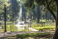 Brazil, October 29, 2011. People on Luz Public Park in downtowns Sao Paulo. This is the city's first public park Royalty Free Stock Photo