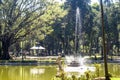 People on Luz Public Park in downtowns Sao Paulo. This is the city's first public park Royalty Free Stock Photo