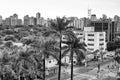 Sao Paulo, Brazil - October 10, 2021: View from the hotel Unique to the avenue Brigadeiro Luis Antonio