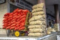 Boxes for the sale of potatoes, garlic and onions at CEAGESP