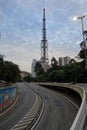 Sao Paulo/Brazil: streetview, avenue, tower