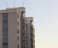 Sao Paulo/Sao Paulo/Brazil - 06-02-2017: Top of a building, spiral ladder and glass protection