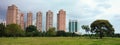 Sao Paulo, Brazil: Villa Lobos Park, buildings around Royalty Free Stock Photo
