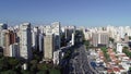 Sao Paulo city and 23 de Maio avenue.