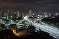 Sao Paulo city at night, Brazil Royalty Free Stock Photo
