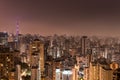 Sao Paulo City at Night Royalty Free Stock Photo
