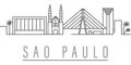 Sao Paulo city outline icon. Elements of cities and countries illustration icon. Signs and symbols can be used for web, logo,