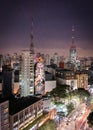 SAO PAULO - Graffiti in Paulista Avenue. The image of the world-famous architect Oscar Niemeyer made by the painter Kobra