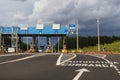 Toll plaza on the SP-293 highway, managed by the EIXO-SP concessionaire,