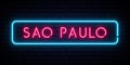 Sao Paulo neon sign.