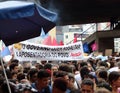 Sao Paulo/Sao Paulo/Brazil - may 15 2019 popular political manifestation against lack of budget on education affecting