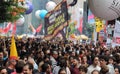 Sao Paulo/Sao Paulo/Brazil - may 15 2019 popular political manifestation against lack of budget on education affecting