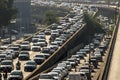 Traffic jam in Radial Leste Avenue Royalty Free Stock Photo