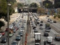 Traffic jam in Radial Leste Avenue Royalty Free Stock Photo