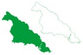 Sao Sebastiao do Uatuma municipality Amazonas state, Municipalities of Brazil, Federative Republic of Brazil map vector
