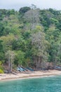 Sao Tome, dugouts on the beach