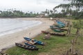 Sao Tome, dugouts on the beach