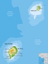 Sao Tome and PriÂ­ncipe islands physical map