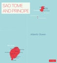 Sao Tome and Principe detailed editable map