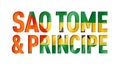 Sao Tome and Principe flag text font