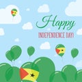 Sao Tome and Principe Independence Day Flat. Royalty Free Stock Photo