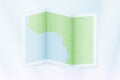 Sao Tome and Principe map, folded paper with Sao Tome and Principe map