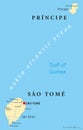 Sao Tome and Principe Political Map Royalty Free Stock Photo