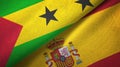 Sao Tome and Principe and Spain two flags