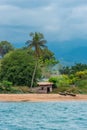 Sao Tome, traditional wooden dugouts Royalty Free Stock Photo