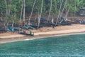 Sao Tome, dugouts Royalty Free Stock Photo