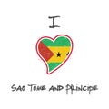 Sao Tomean flag patriotic t-shirt design. Royalty Free Stock Photo