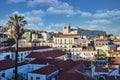 Sao Vicente de Fora Monastery and dome of the National Pantheon seen from Portas do Sol in Lisbon, Portugal Royalty Free Stock Photo