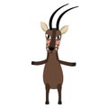 Saola standing on two legs animal cartoon character vector illustration