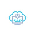 SAP, business cloud software vector icon
