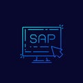 SAP, business planning software icon, linear