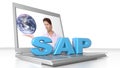 SAP and computer Royalty Free Stock Photo